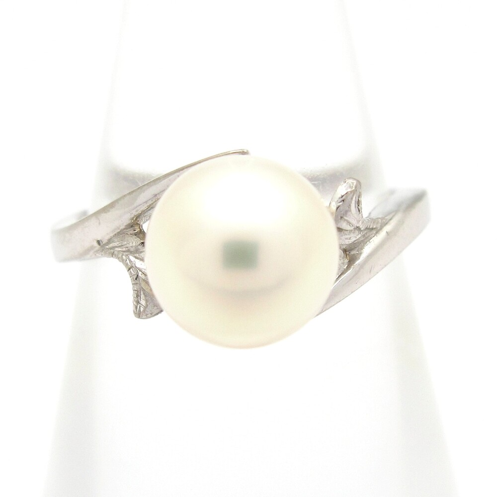 Mikimoto Ring 14K White Gold Pearl